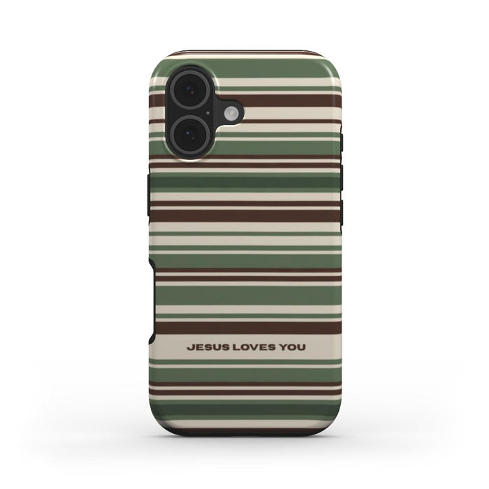 Jesus Loves You – Green Stripes